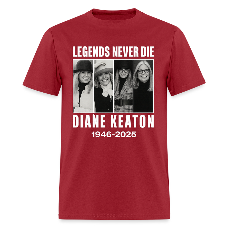 Diane Keaton T Shirt - 10 - dark red