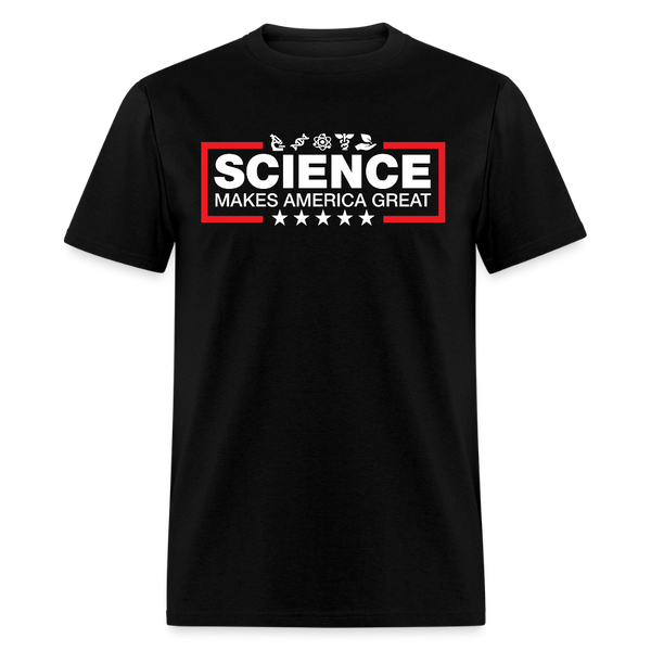 Science Makes America Great T Shirt - black