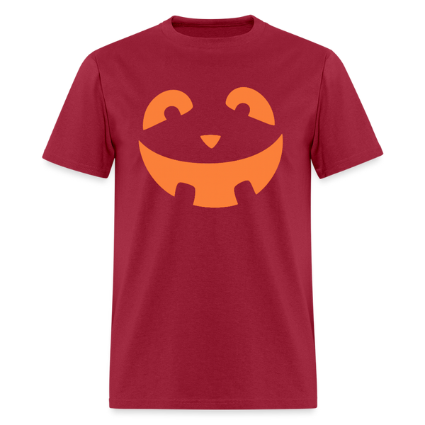 Pumpkin Faces Halloween T Shirt - 3 - dark red