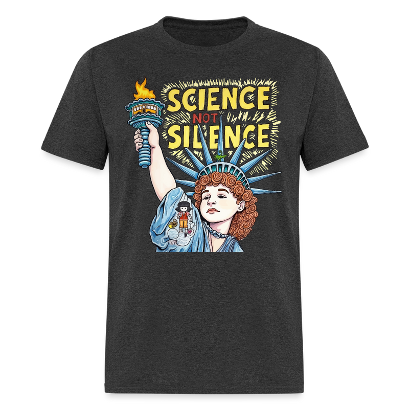 Science Not Silence T Shirt - 2 - heather black