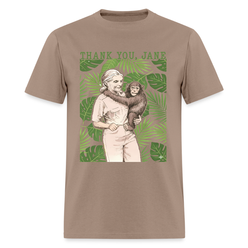 Thank You Jane Goodall T Shirt - 3 - brown savana