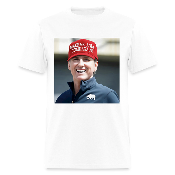 Newsom Make Melania Come Again T Shirt - white
