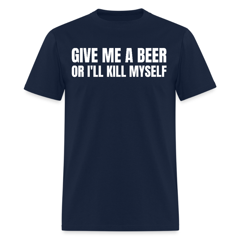 Give Me A Beer T Shirt - navy