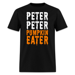 Peter Peter Pumpkin Eater Halloween T Shirt - black