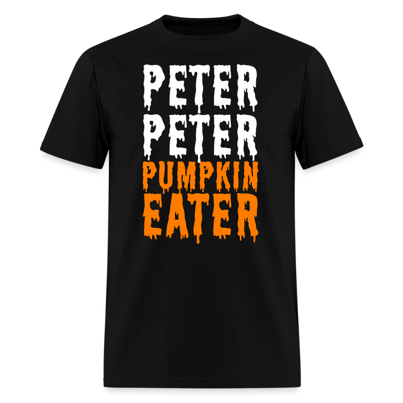 Peter Peter Pumpkin Eater Halloween T Shirt - black
