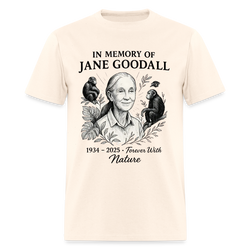 In Memory Of Jane Goodall T Shirt - natural