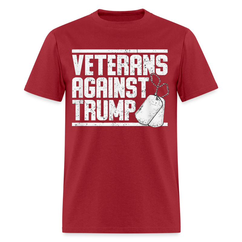Veterans Againts Trump T Shirt - 2 - dark red
