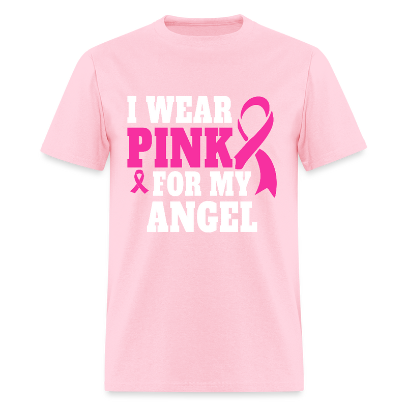 Breast Cancer Awareness Month Wear Pink For My Angel T Shirt - pink