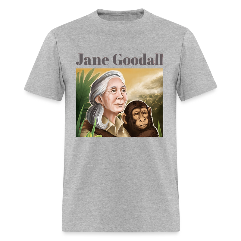 Jane Goodall RIP T Shirt - heather gray