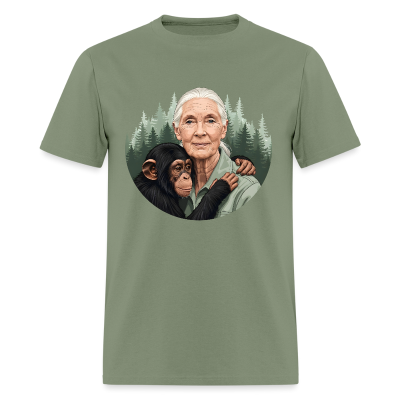RIP Jane Goodall T Shirt - 2 - military green