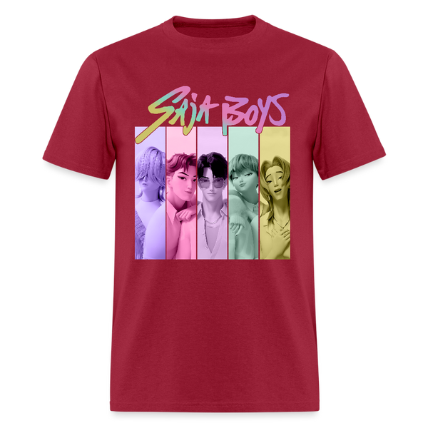 Saja Boys Kpop Demon Hunters Vintage T Shirt - dark red