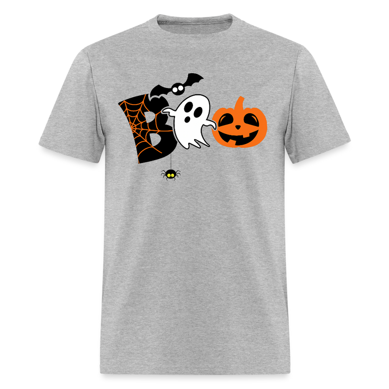 Boo Halloween T Shirt - 3 - heather gray