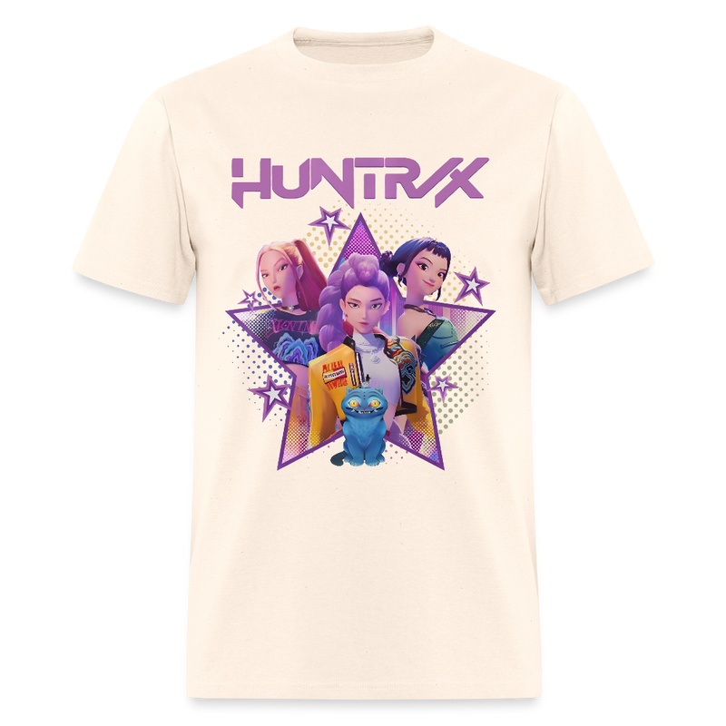 Kpop Demon Hunters Huntrix - Mira, Rumi, Zoey, Derpy Tiger - T Shirt - natural