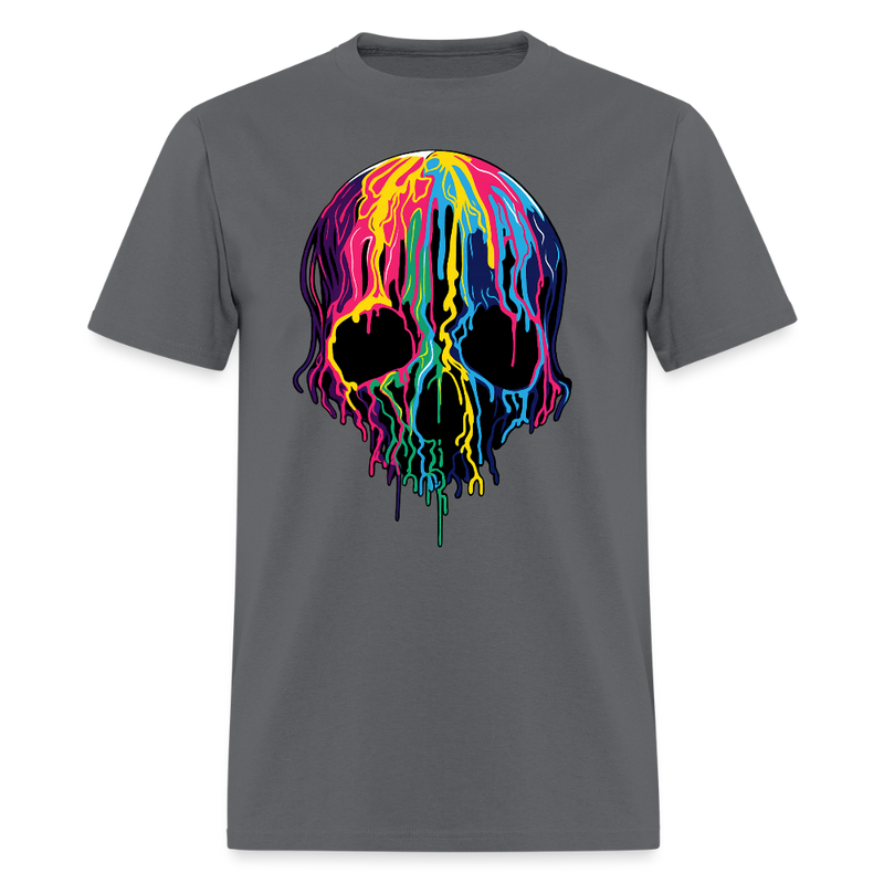 Watercolor Skeleton Halloween T Shirt - charcoal