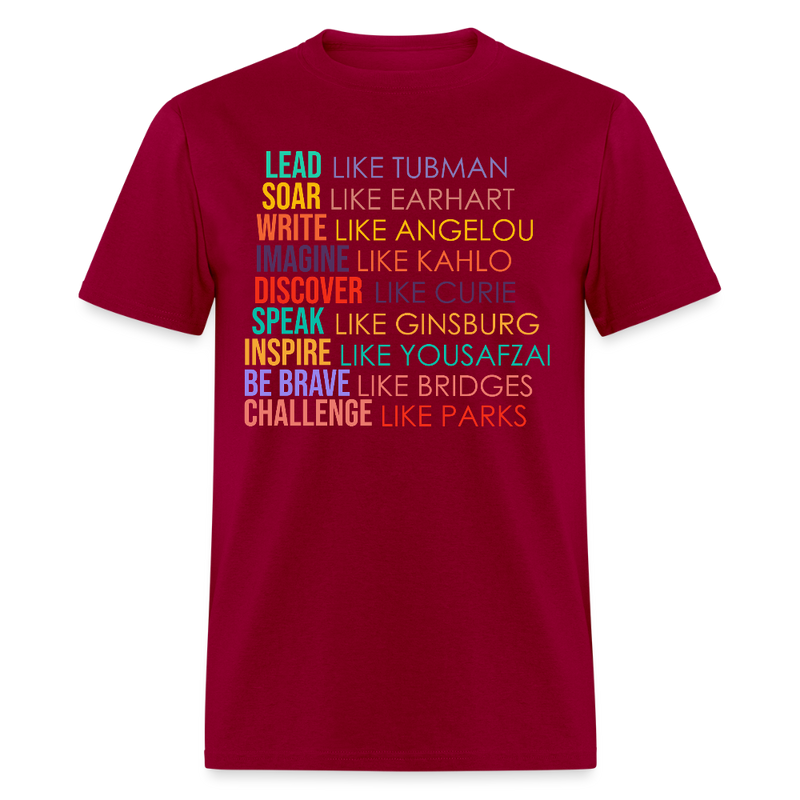 Lead Soar Write Inspire T Shirt - dark red