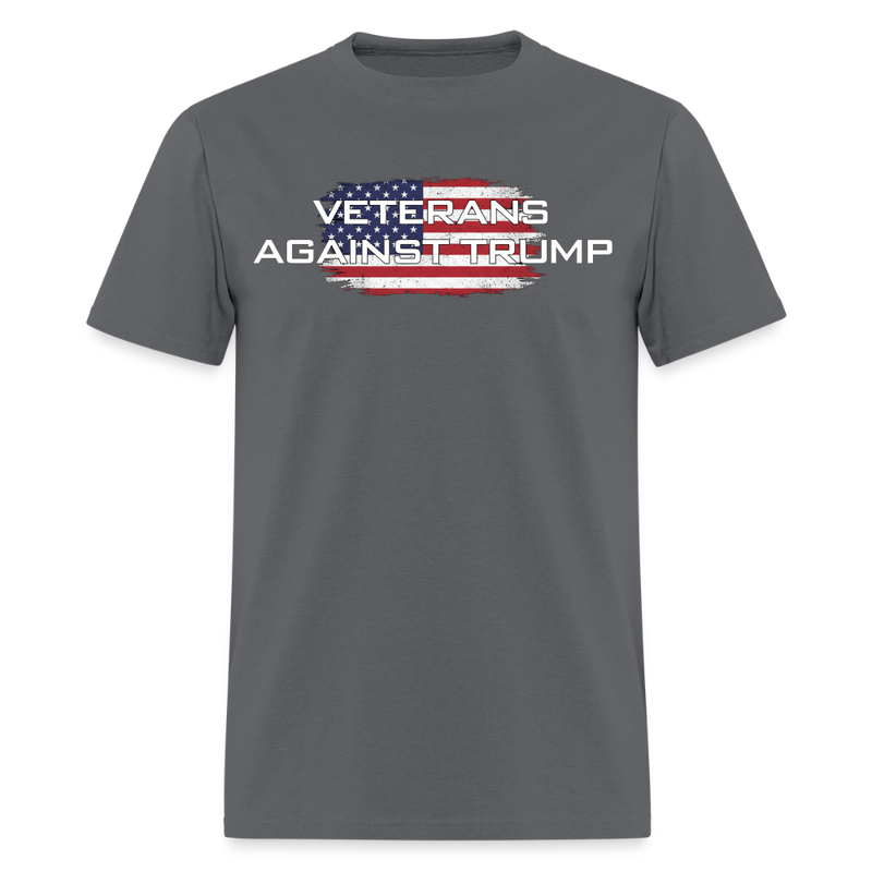 Veterans Againts Trump T Shirt - 4 - charcoal
