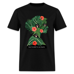 Jane Goodall In Our Hearts T Shirt - black