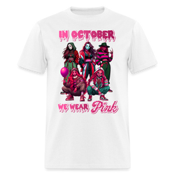 In October We Wear Pink T Shirt - white