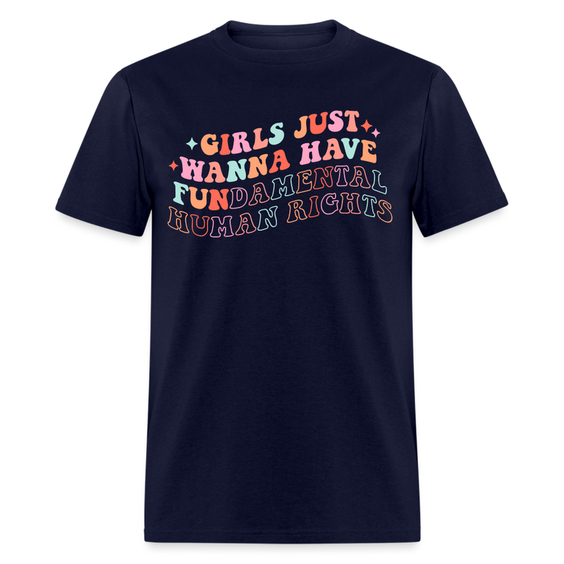 Fundamental Human Rights T Shirt - navy