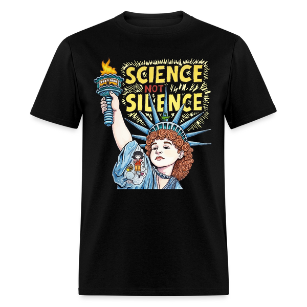 Science Not Silence T Shirt - 2 - black