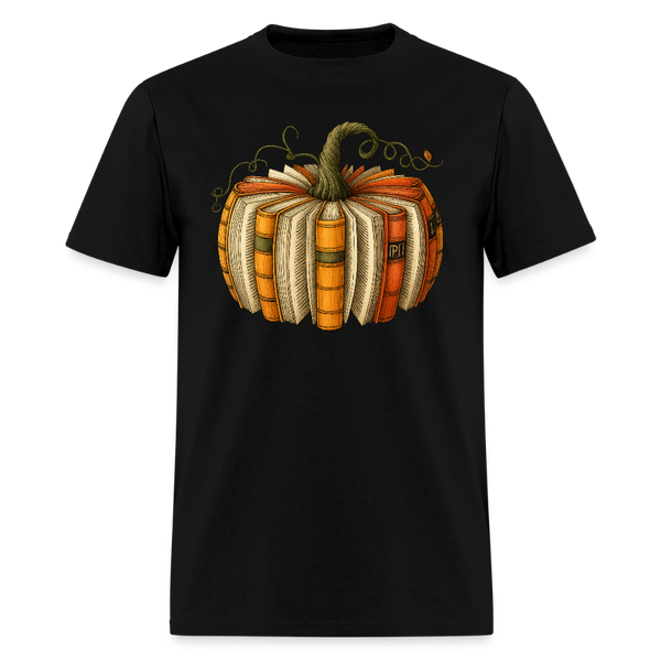 Halloween Pumpkin Book T Shirt - black