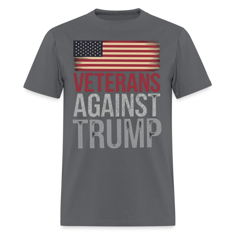 Veterans Againts Trump T Shirt - 18 - charcoal