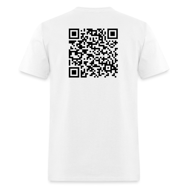 John 1:1-5 Verse QR Code T Shirt - white