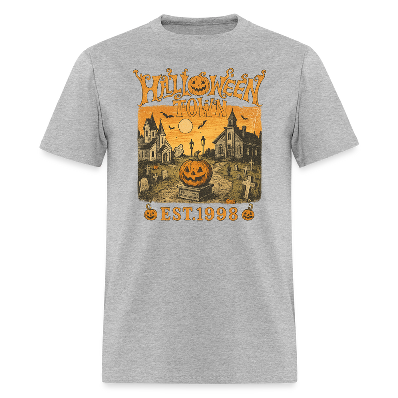Halloween Town T Shirt - heather gray