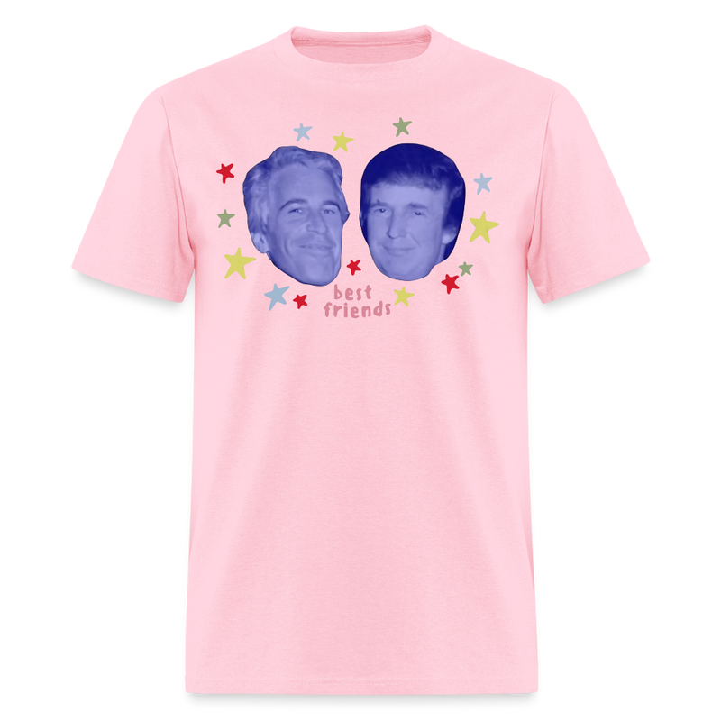 Retro Jeffrey Epstein and Donald Trump Best Friends T Shirt - pink