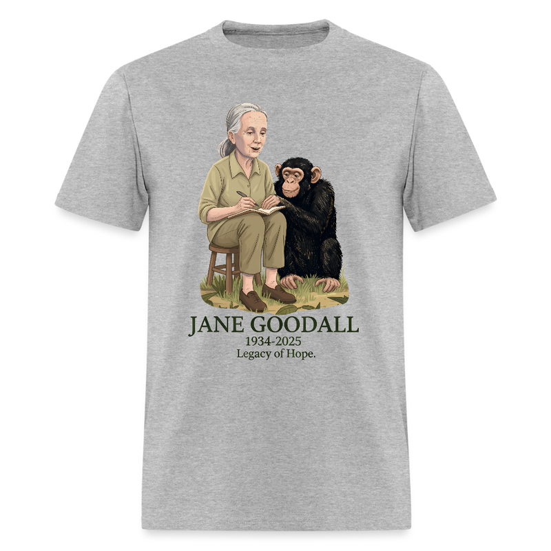 Jane Goodall Legacy Of Hope T Shirt - heather gray