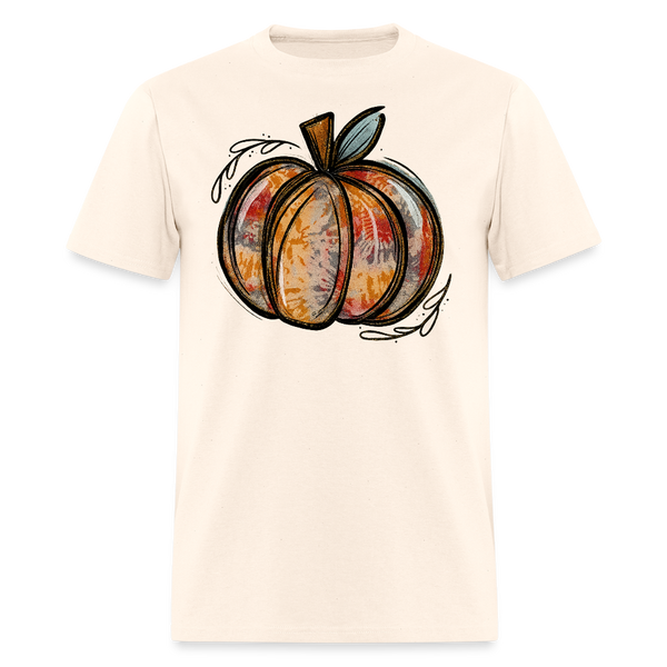Watercolor Pumpkin Halloween T Shirt - 2 - natural