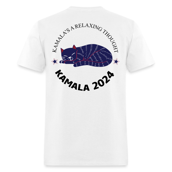 Cat Lady For Kamala T Shirt - white