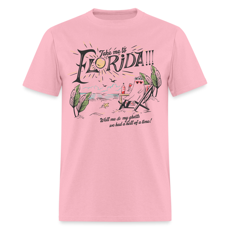 Take Me To Florida Ghost T Shirt - pink