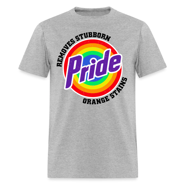 Removes Stubborn Pride Orange Stains T Shirt - heather gray