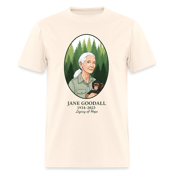 Jane Goodall 1934-2025 Legacy Of Hope T Shirt - 2 - natural