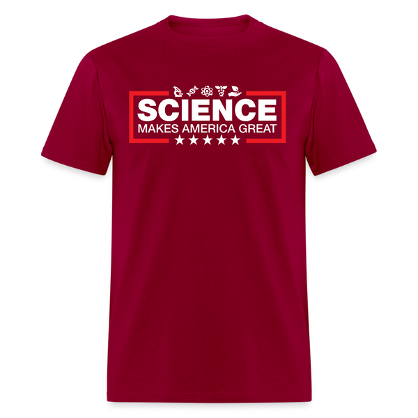 Science Makes America Great T Shirt - dark red