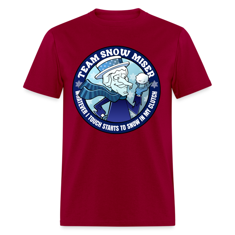 Team Snow Miser T Shirt - dark red