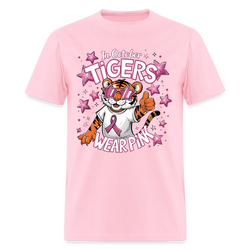 In October Tigers Wear Pink Breast Cancer Awareness Month T Shirt - pink
