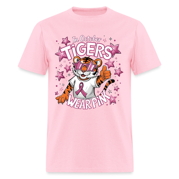 In October Tigers Wear Pink Breast Cancer Awareness Month T Shirt - pink