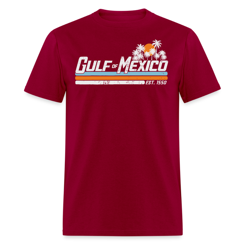 Gulf of Mexico Est. 1550 T Shirt - 9 - dark red