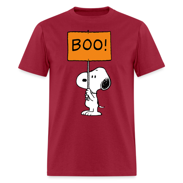 Snoopy Boo Halloween T Shirt - dark red
