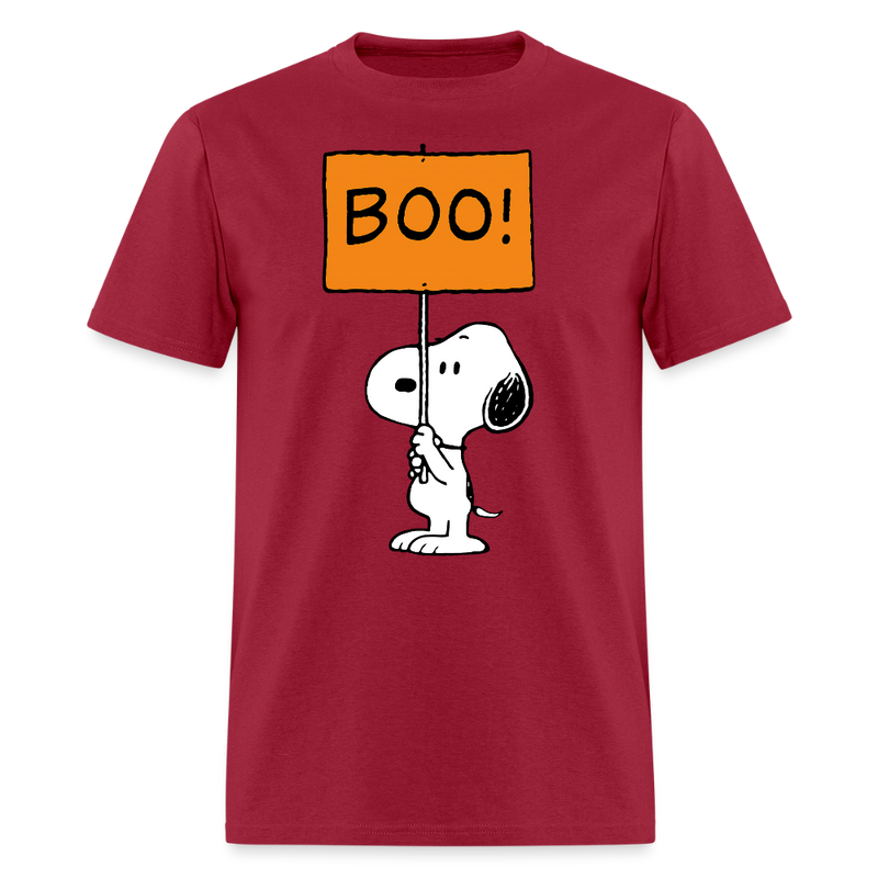 Snoopy Boo Halloween T Shirt - dark red