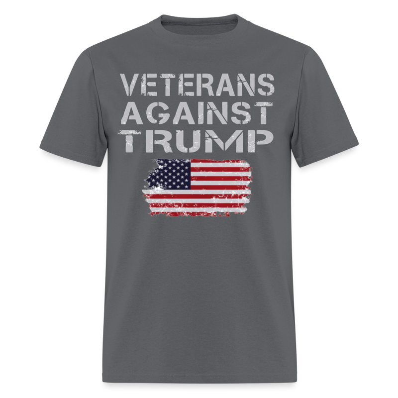 Veterans Againts Trump T Shirt - 17 - charcoal