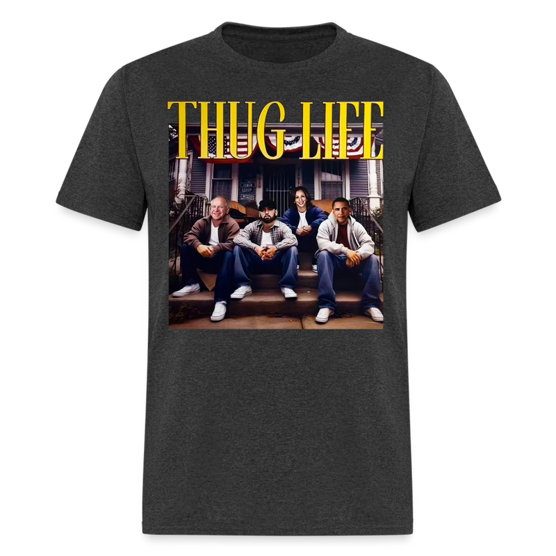 Thug Life T Shirt - heather black