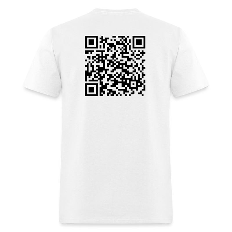 Matthew 6:5-13 Verse QR Code T Shirt - white
