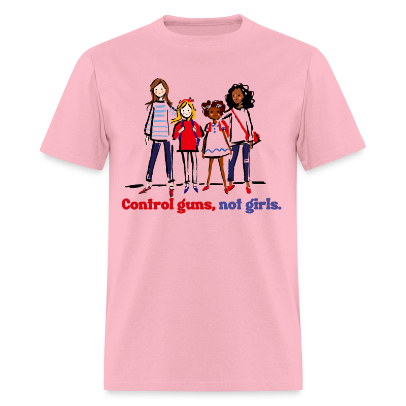 Control Guns Not Girls T Shirt - pink