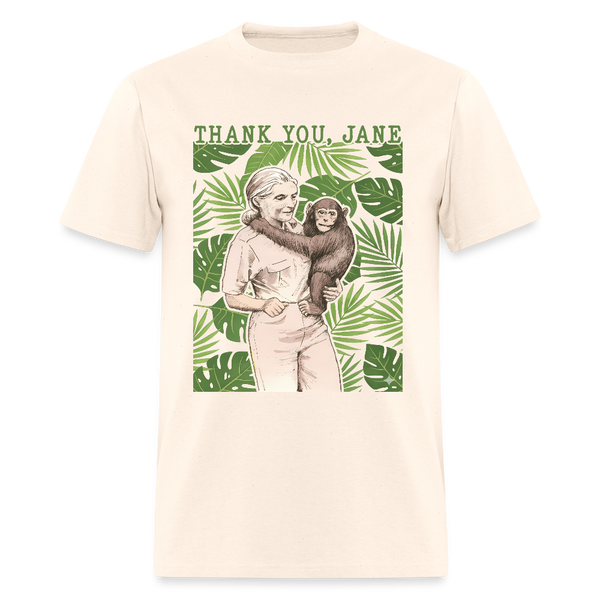 Thank You Jane Goodall T Shirt - 3 - natural