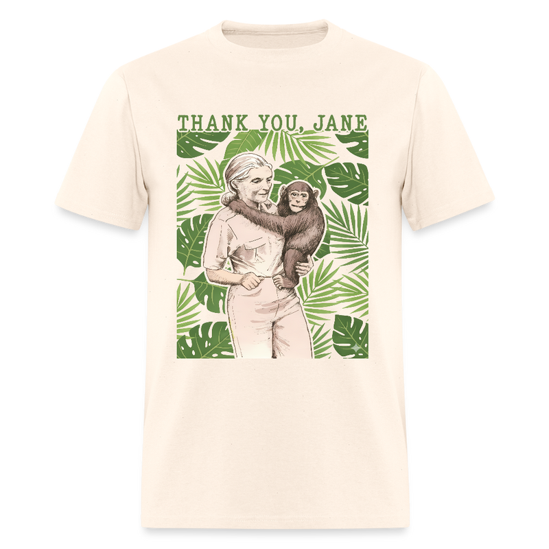 Thank You Jane Goodall T Shirt - 3 - natural
