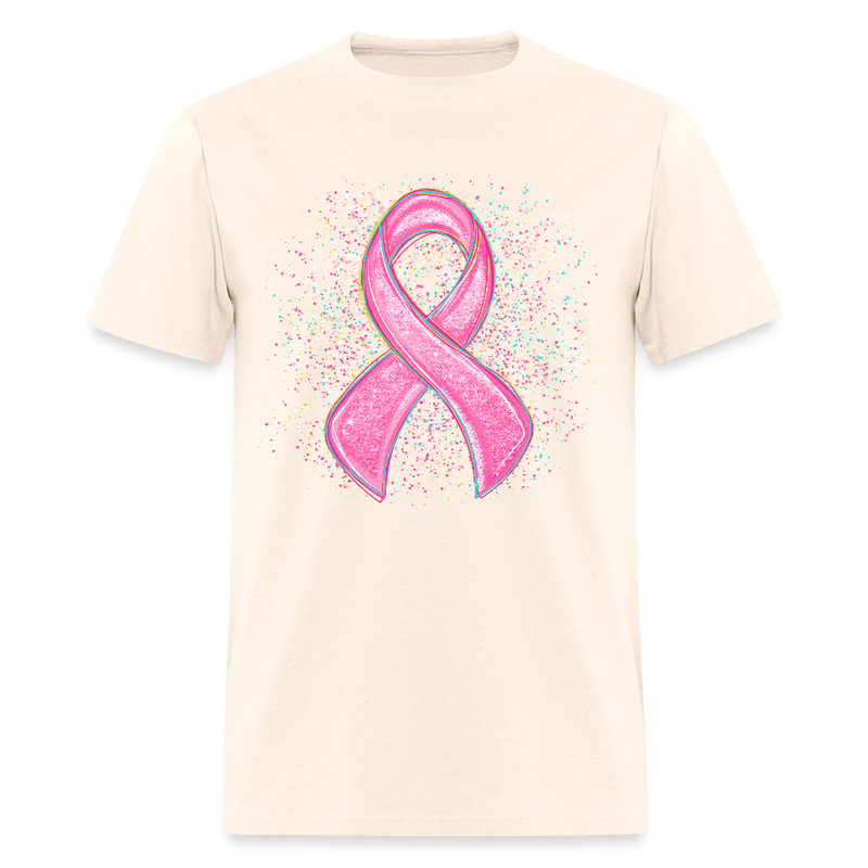Coquette Pink Ribbon Breast Cancer Awareness Month T Shirt - natural