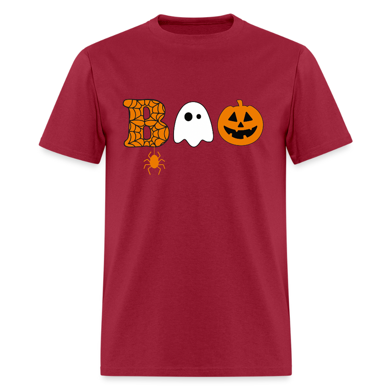 Boo Halloween T Shirt - dark red
